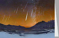 Rocky Mountain National Park, meteor shower, greeting card