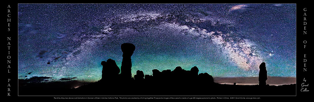 Milky Way, Night, Arches National Park, Utah Poster
