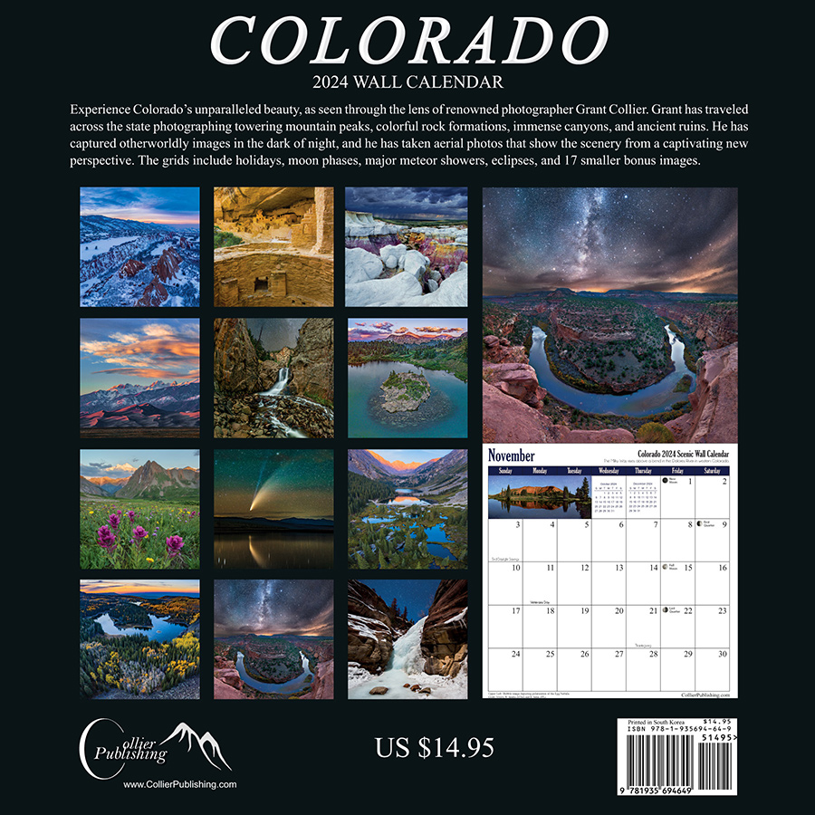 Colorado Scenic Wall Calendar