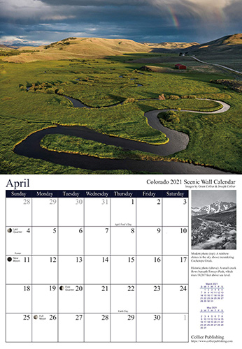 Rainbow over winding river