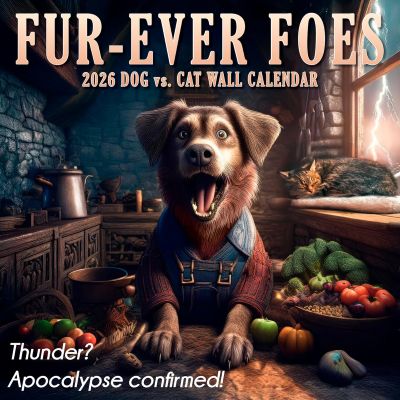 Fur-Ever Foes Dog vs. Cat Wall Calendar