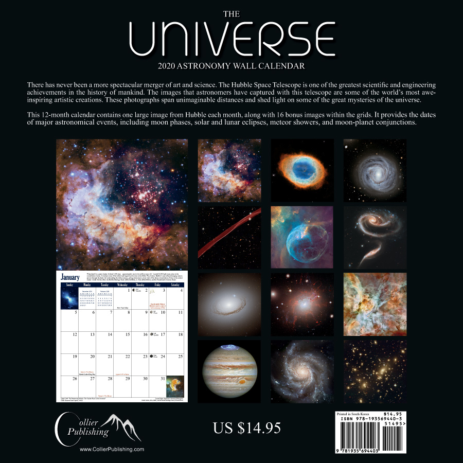 Universe 2020 Astronomy Wall Calendar